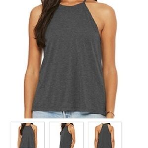 Elegant Dark Gray Sleeveless Tank Top